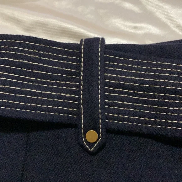 J. Crew Wool Pencil Skirt | Navy Blue Wool Skirt Size 8 - Picture 5 of 11